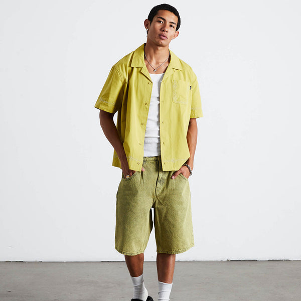 HUF Pinstripe EMB S/S Resort Shirt