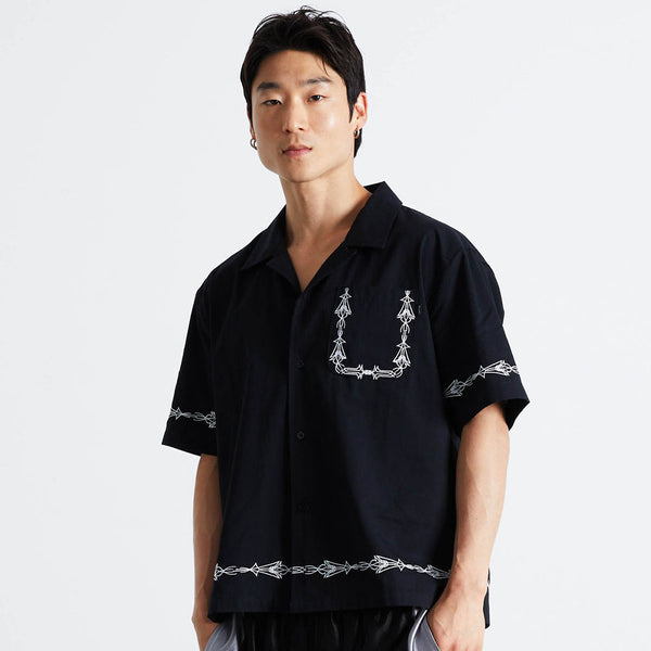 HUF Pinstripe EMB S/S Resort Shirt