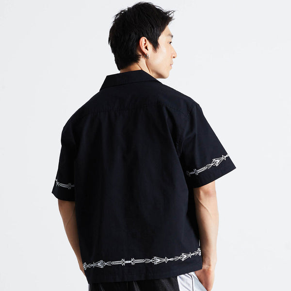 HUF Pinstripe EMB S/S Resort Shirt