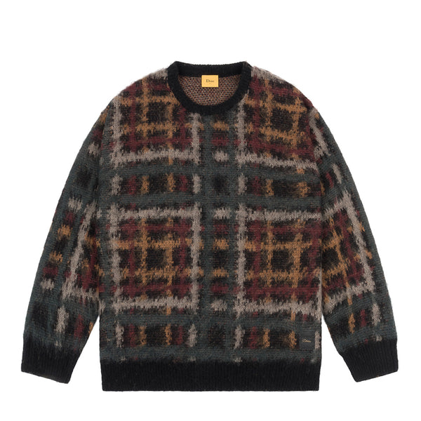 Dime Plaid Mohair Knit