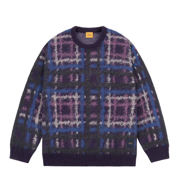 Dime Plaid Mohair Knit