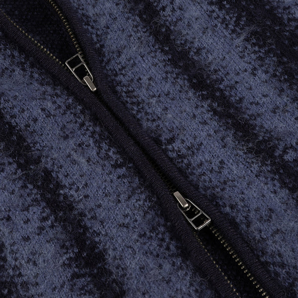 Dime Mohair Striped Zip Hoodie
