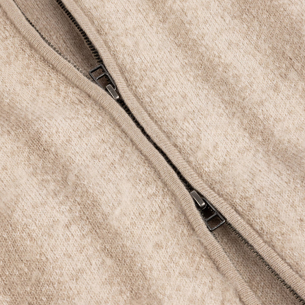Dime Mohair Striped Zip Hoodie