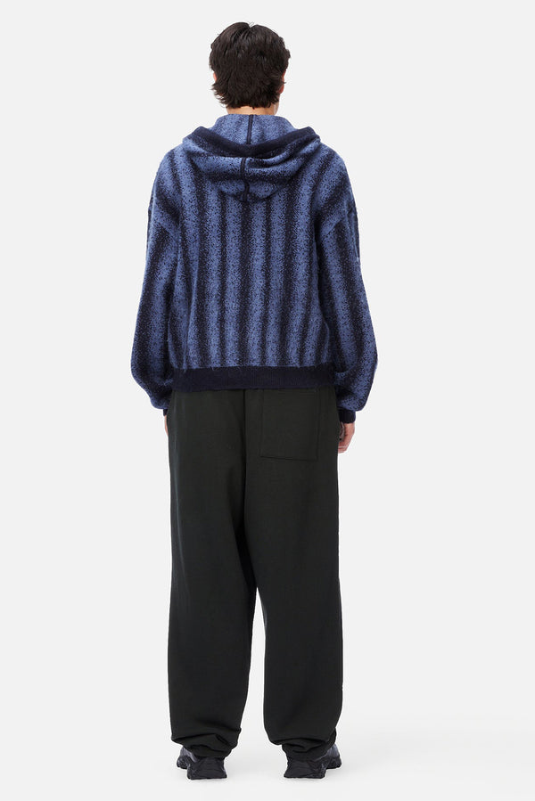 Dime Mohair Striped Zip Hoodie