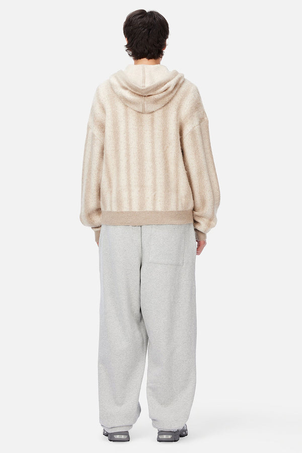 Dime Mohair Striped Zip Hoodie