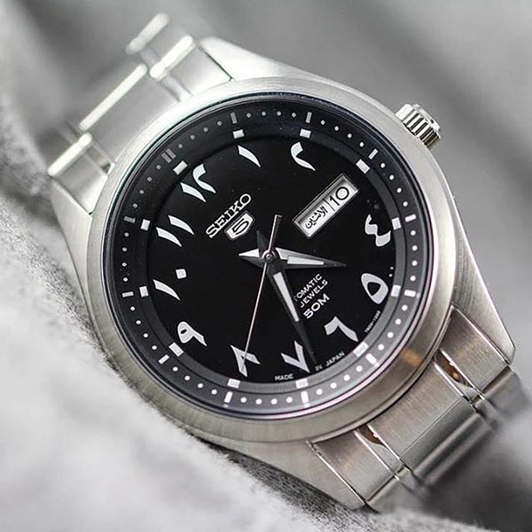 SEIKO 5 AUTOMATIC 42mm Black Arabic Dial Watch