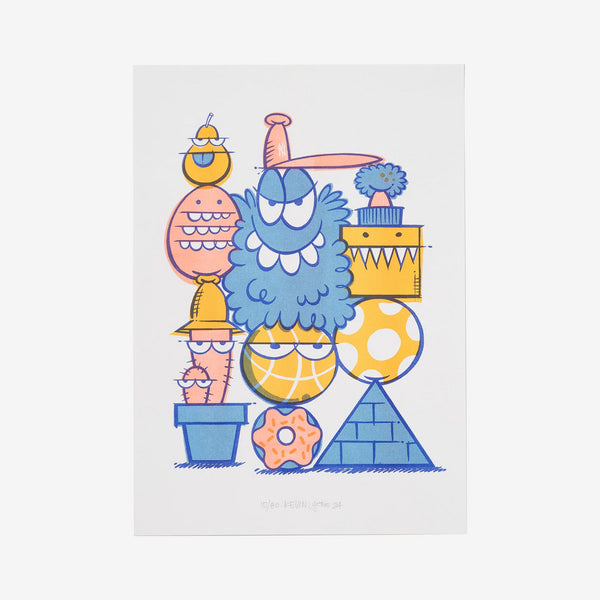 KEVIN LYONS Risograph Poster B4